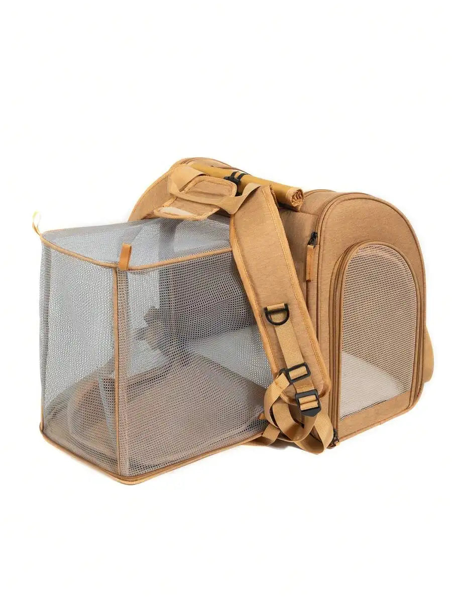 Expandable Backpack Pet Carrier for Cats & Small Dogs – Up to 15 lb