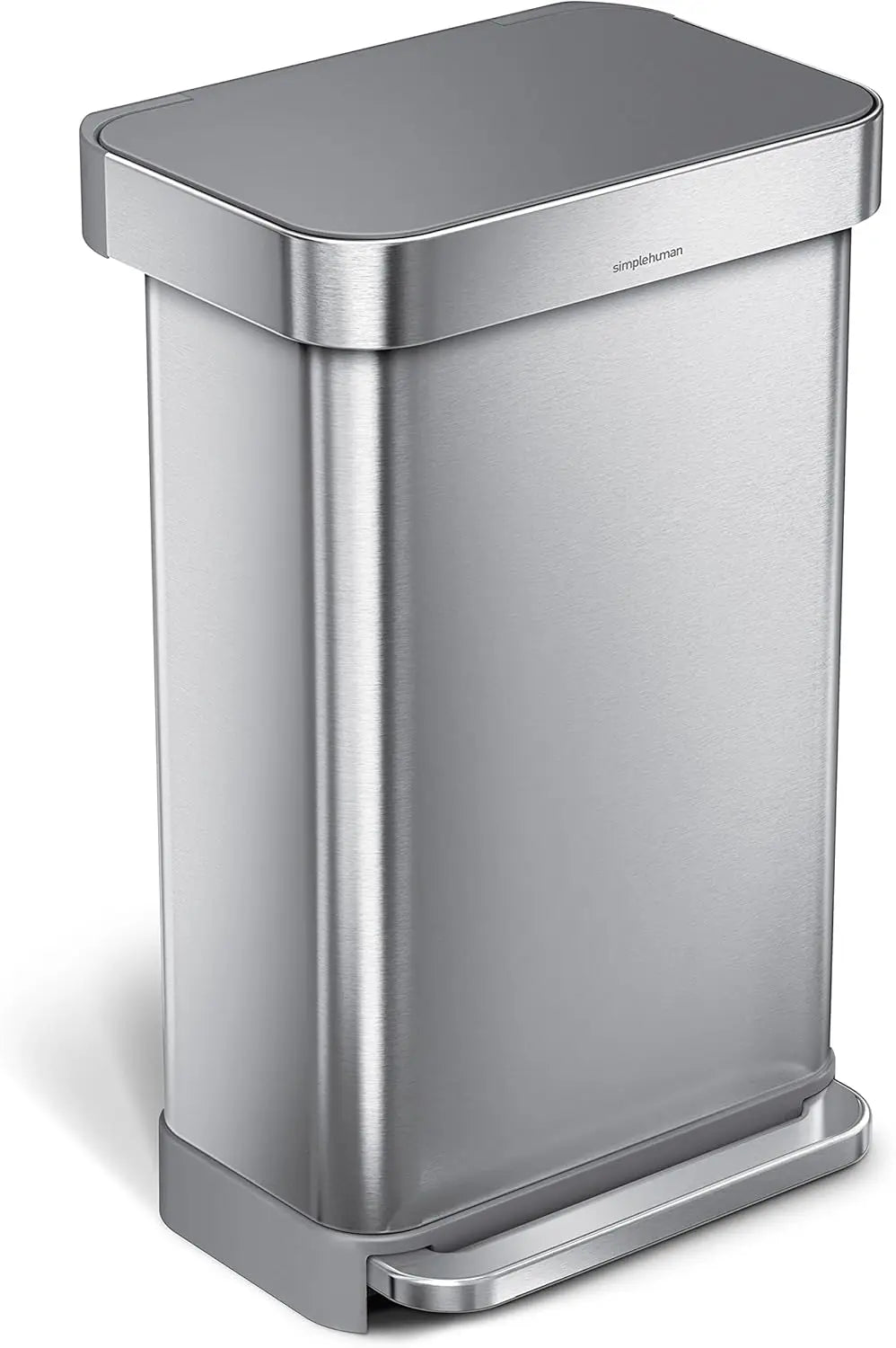 Hands Free Kitchen Step Trash Can With Soft Close Lid