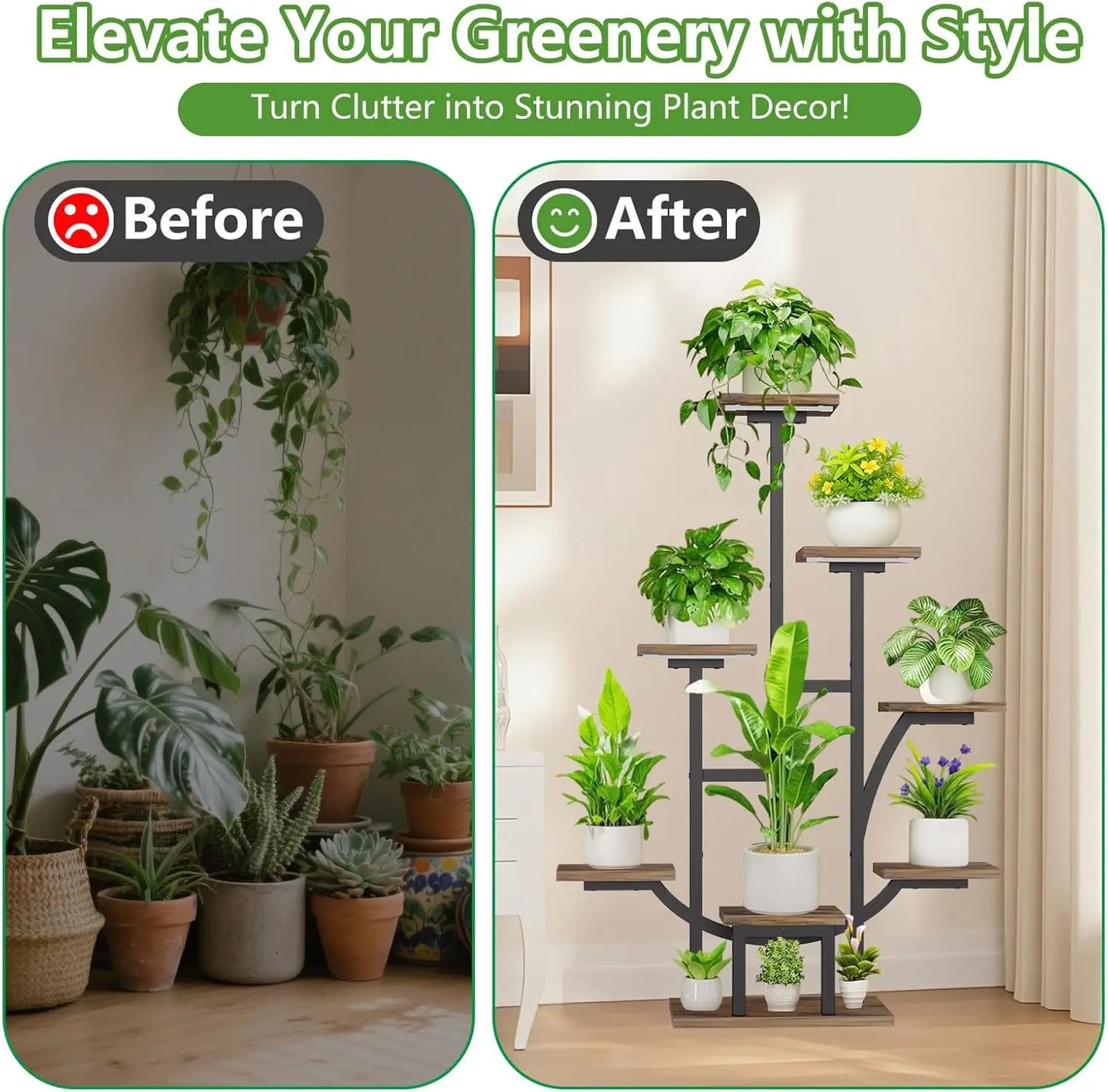 Indoor Plant Stand With Full Spectrum Grow Lights And Timer