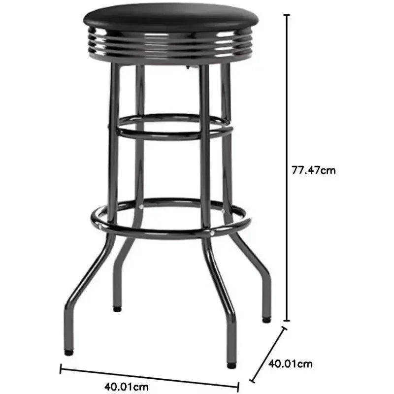 XMSJ Heavy Duty Swivel Bar Stool Leather Seat 2 Pack