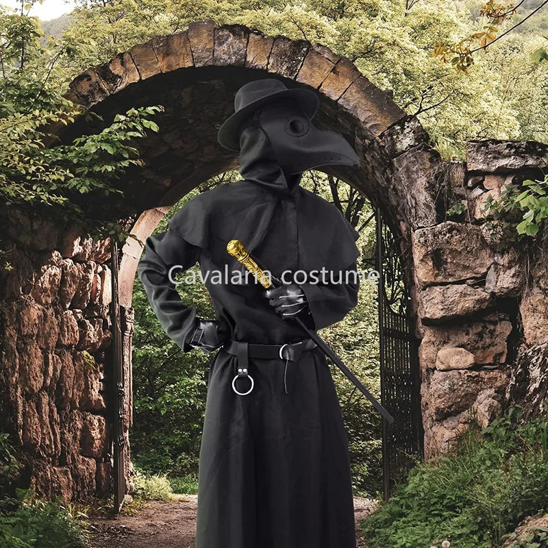 Plague Doctor Cosplay Costume Steampunk Bird Beak Mask