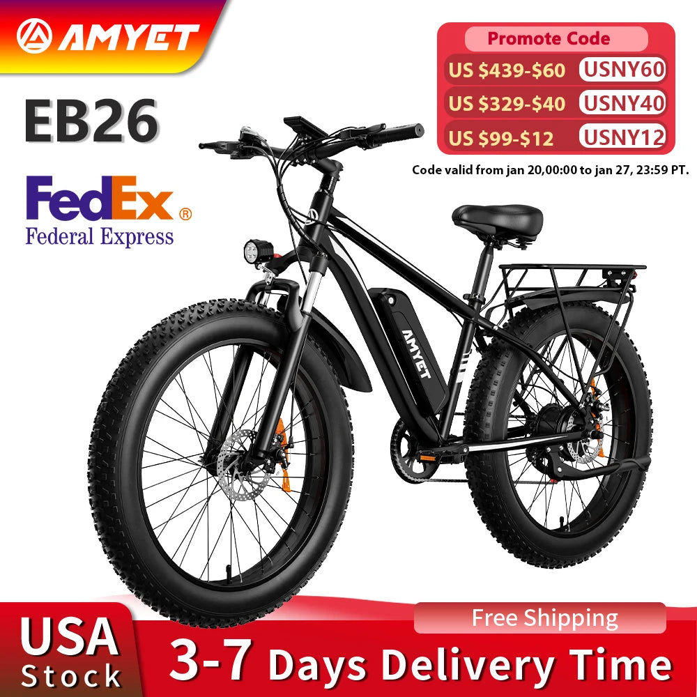AMYET Electric Mountain Bike for Adventure and Fun