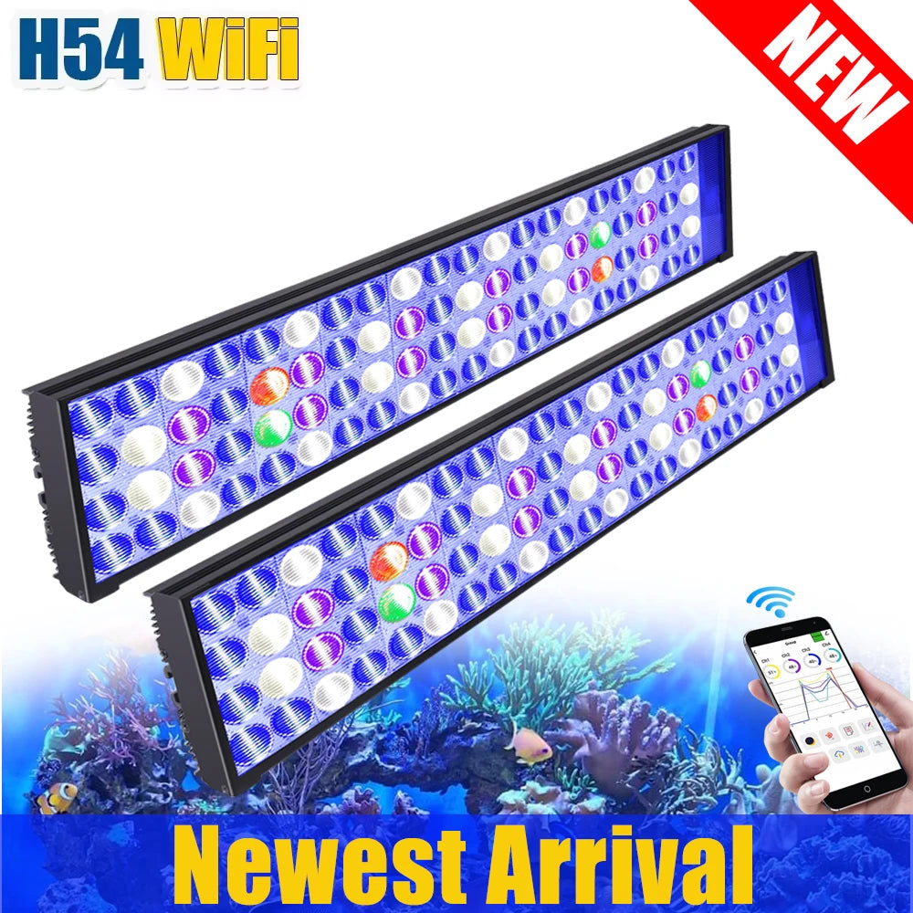 PopBloom WiFi LED Aquarium Light Full Spectrum Reef Corals