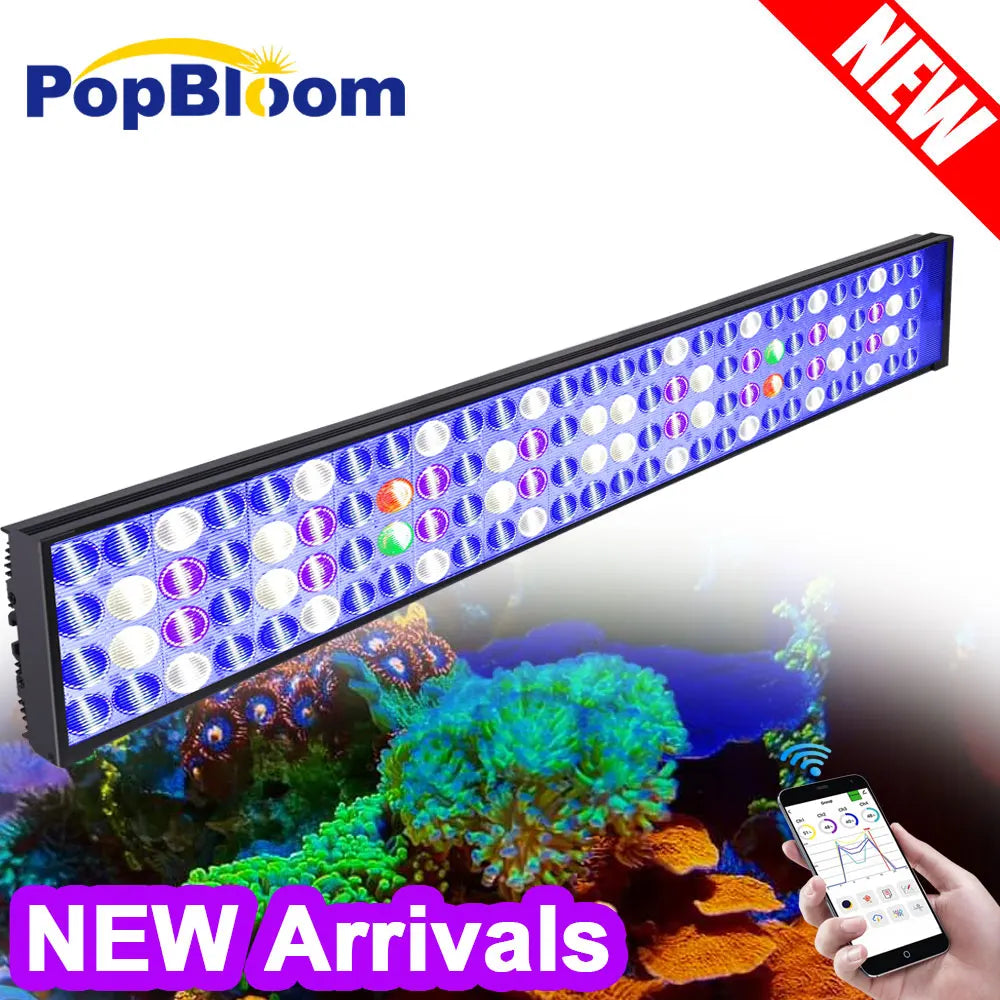 PopBloom Full Spectrum LED Lighting for Reef Aquariums