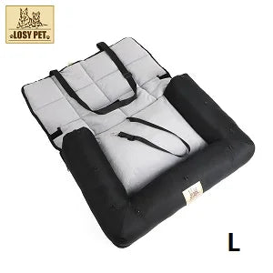 Convertible Water-Resistant Pet Car Seat Cushion With Removable Cover