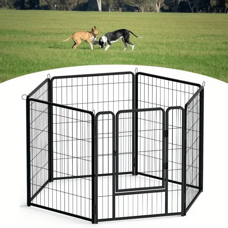 Heavy Duty Metal Dog Fence Portable Foldable Pet Playpen