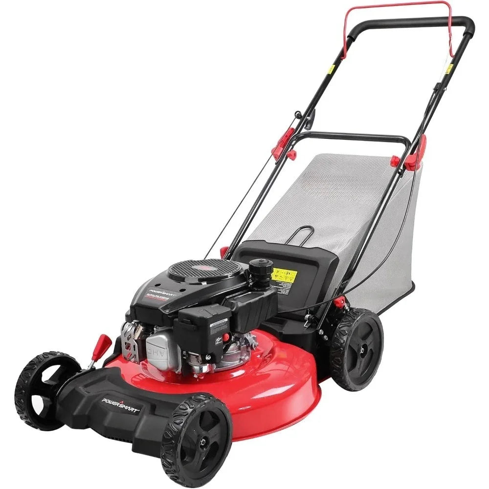 Gas Powered 3-In-1 Push Lawn Mower With Bagging System