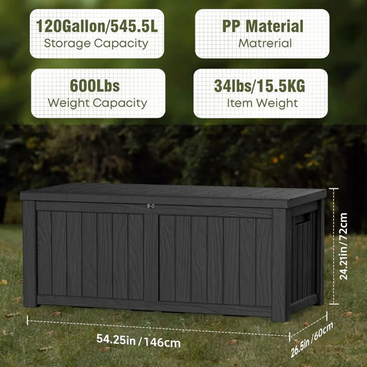 Outdoor Deck Storage Box Waterproof Patio Furniture Locker