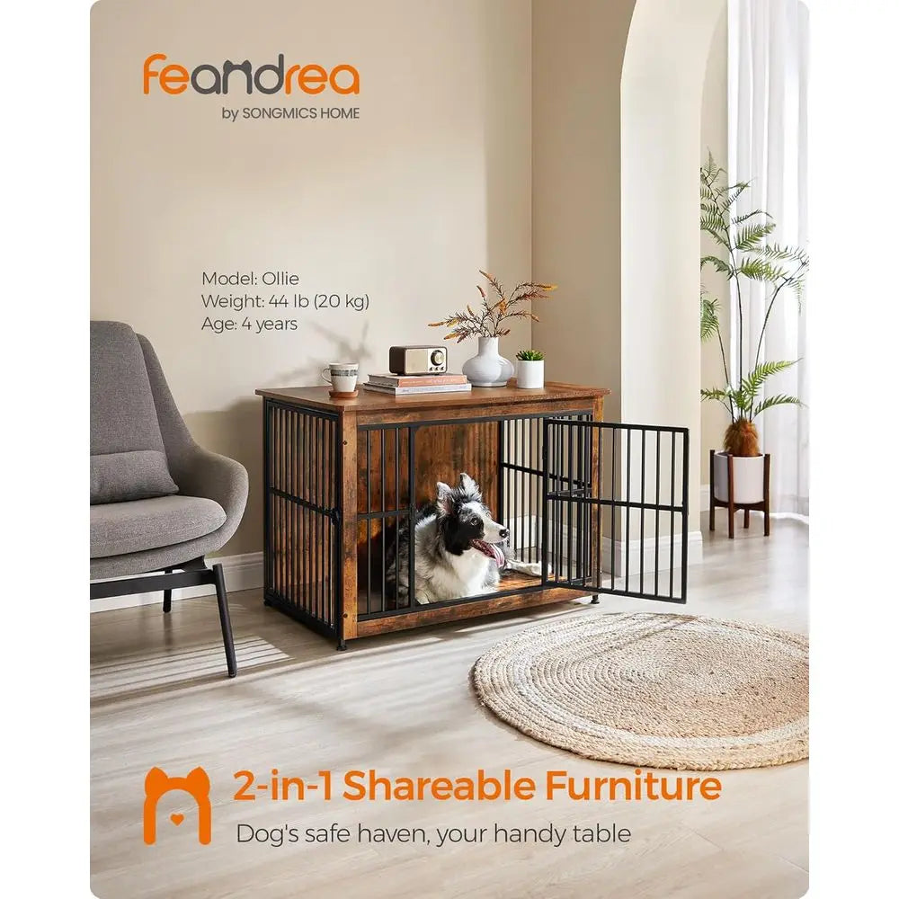 38.6-Inch Heavy-Duty Dog Crate Furniture End Table for Dogs Up to 70 lb