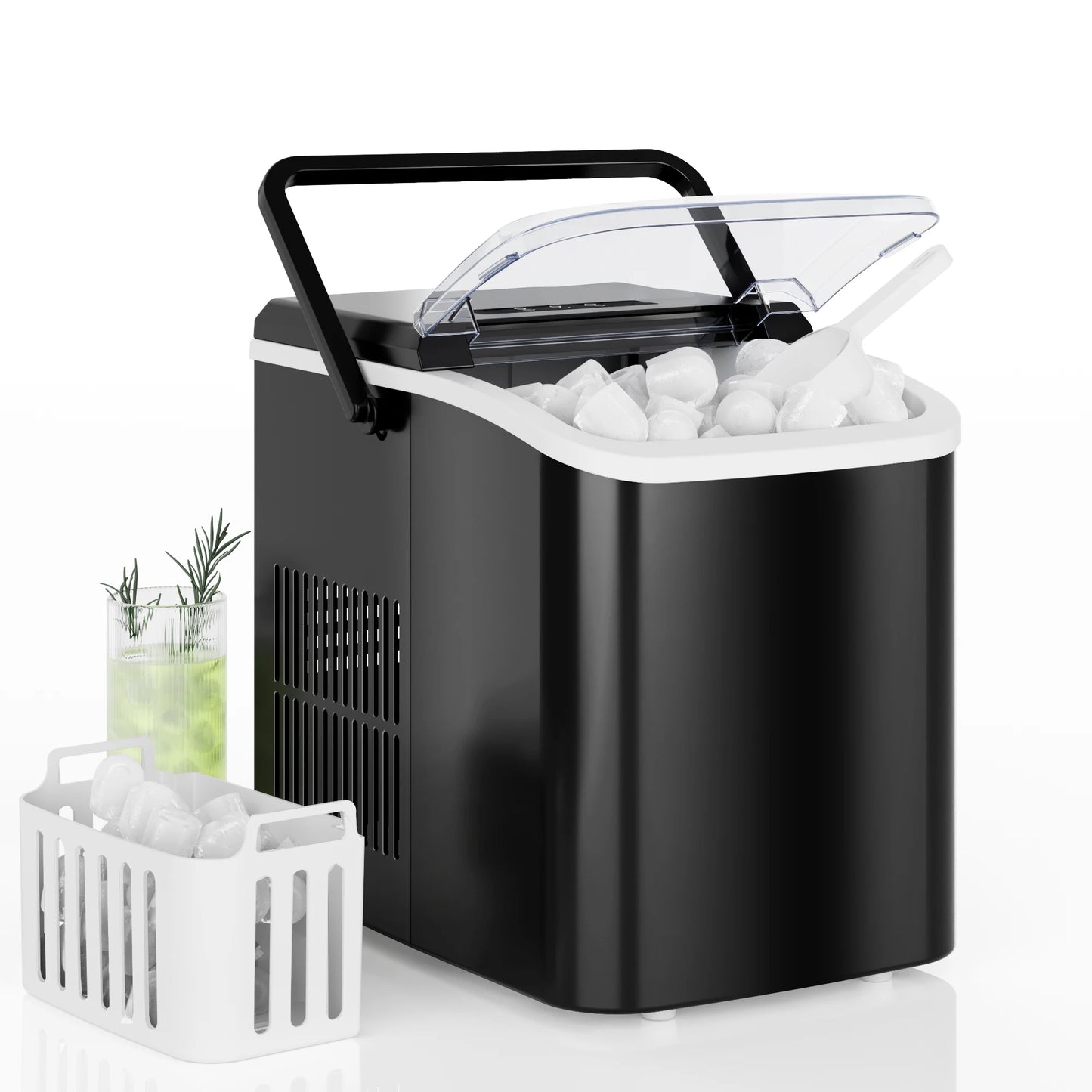 Countertop Bullet Ice Maker – 26.5 lbs/Day, Self-Cleaning
