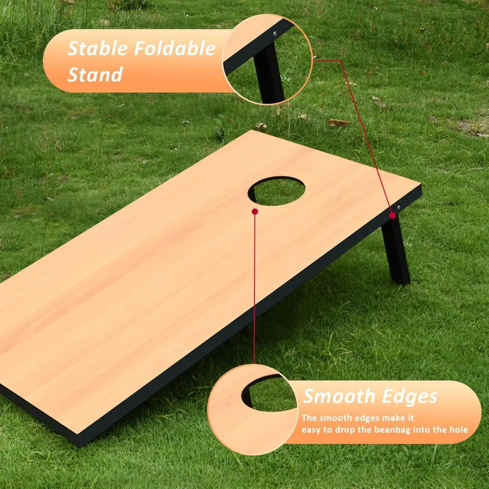 Premium Cornhole Set with Bean Bags and Carrying Case