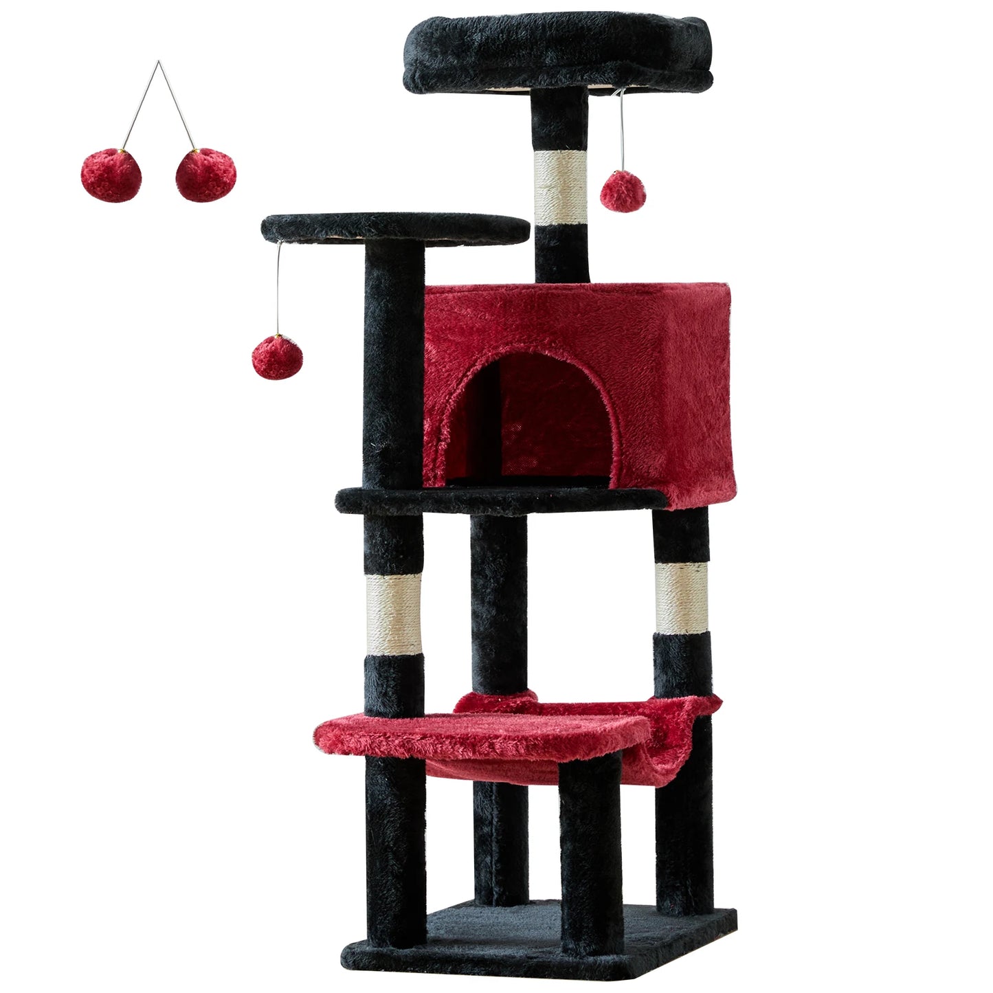 Multi Level Cat Tree With Scratching Posts For Indoor Cats