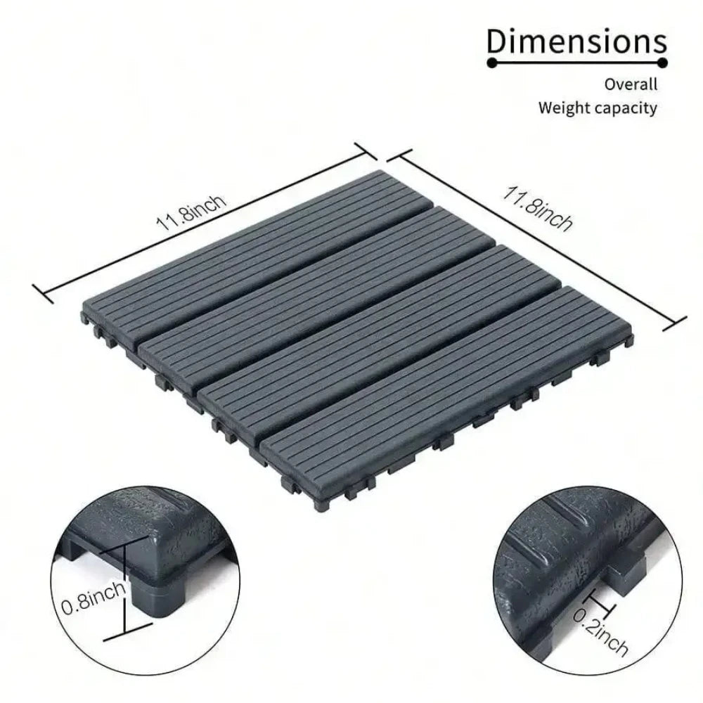 Interlocking Plastic Deck Tiles For Outdoor Patios And Balconies