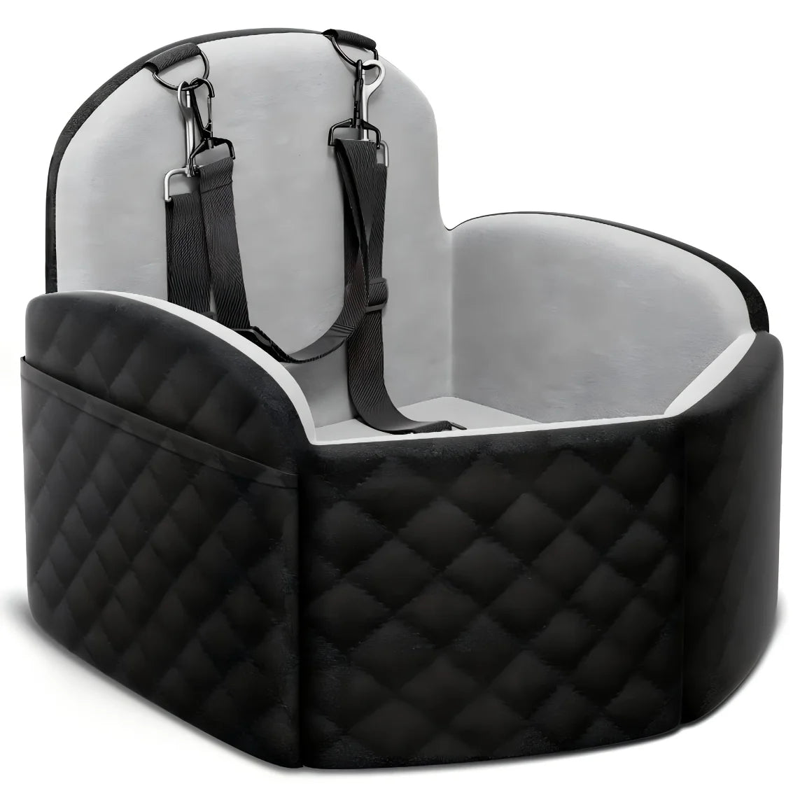 Memory Foam Dog Booster Car Seat With Cooling Mat – Up to 55 lb