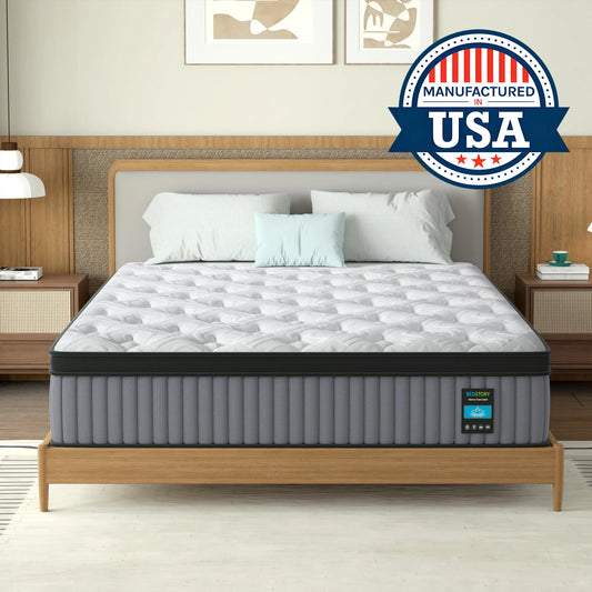 BedStory Hybrid Mattress Gel Memory Foam And Pocket Springs