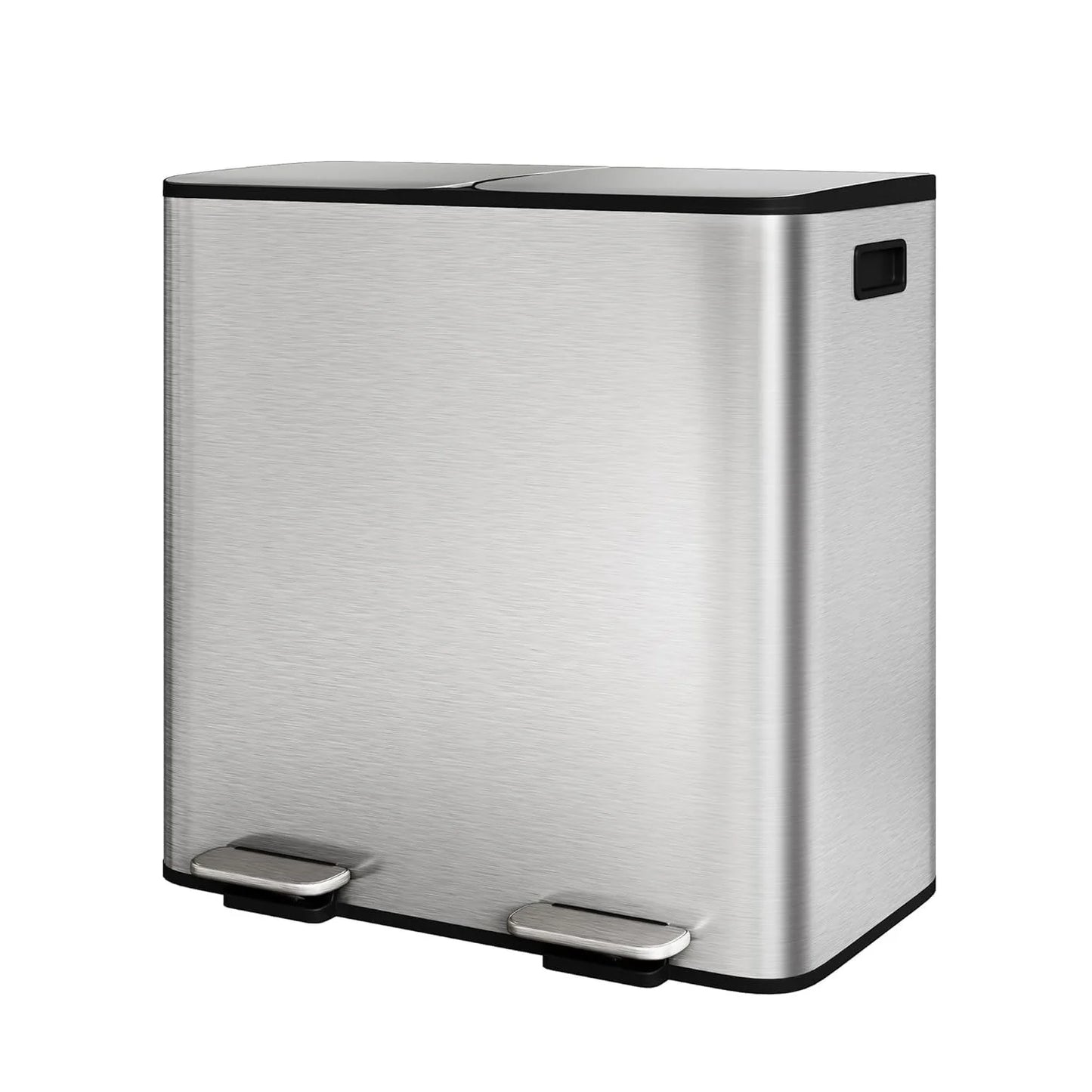 Garvee Dual Stainless Steel Trash Can With Soft-Close Lid
