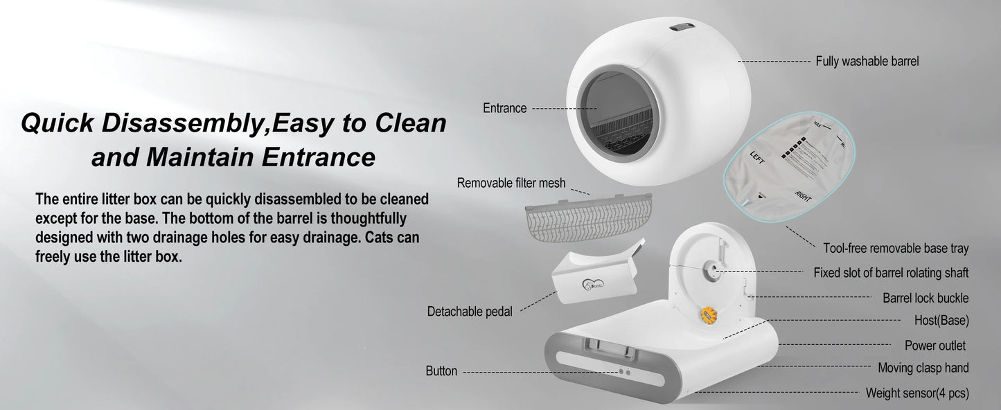 DOEL Smart Self-Cleaning Cat Litter Box With App And WiFi