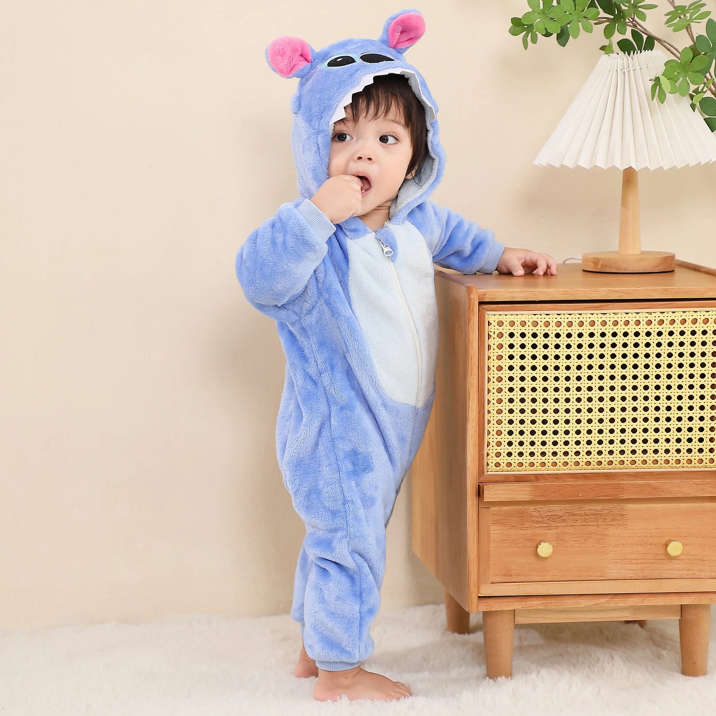 Stitch Kigurumi Romper For Babies And Kids Unisex Jumpsuit