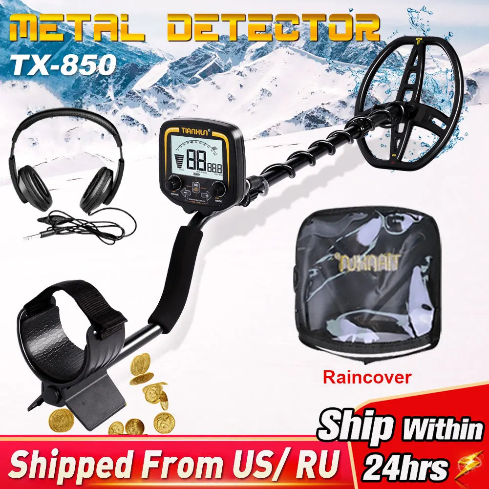 TX-850 Deep Metal Detector Nugget Hunter Pinpoint With 19 KHz