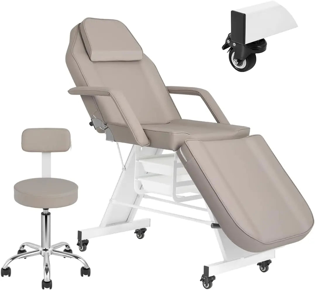 Adjustable Facial Massage Chair For Spa Esthetician And Tattoo Artist