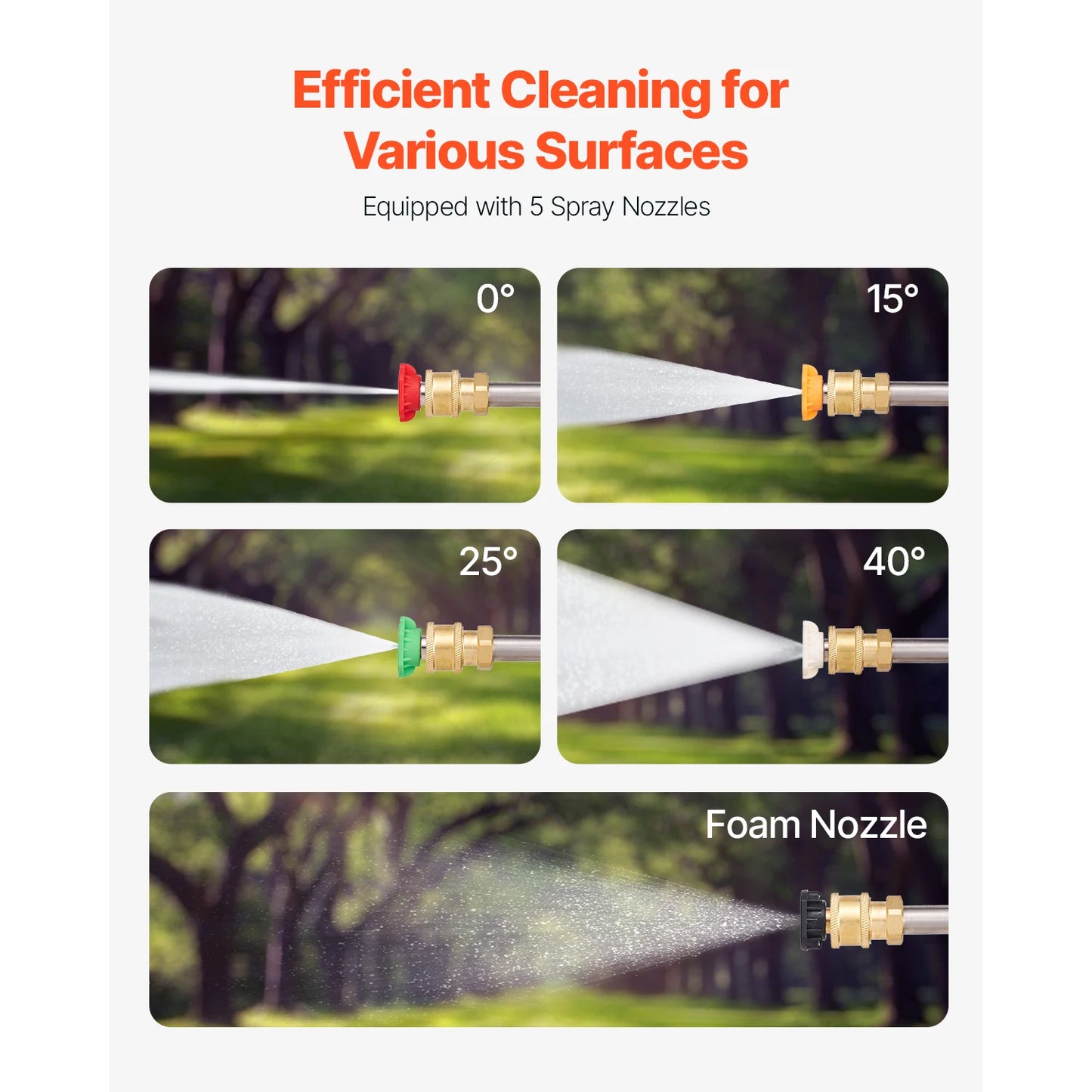 Telescoping Pressure Washer Wand For High Reach Cleaning