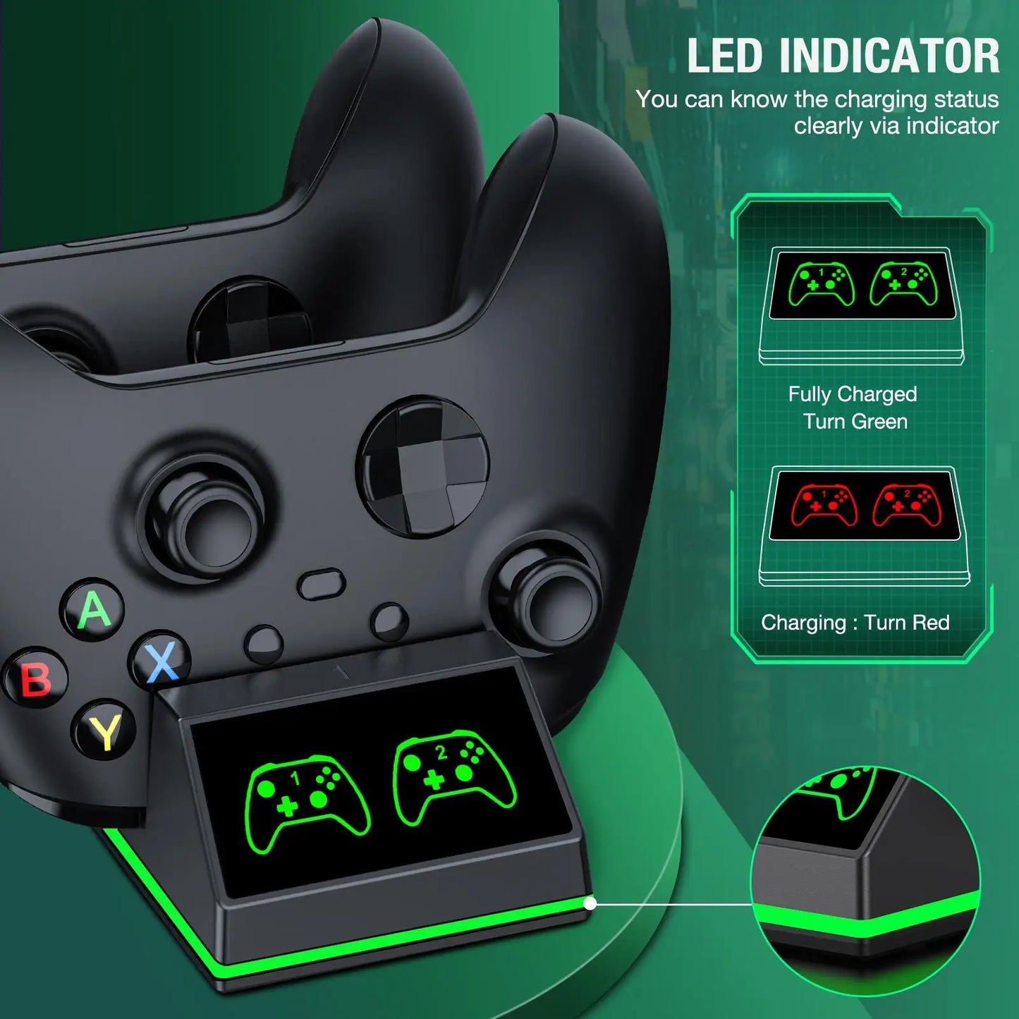 BEBONCOOL Rechargeable Battery Pack for Xbox Controllers