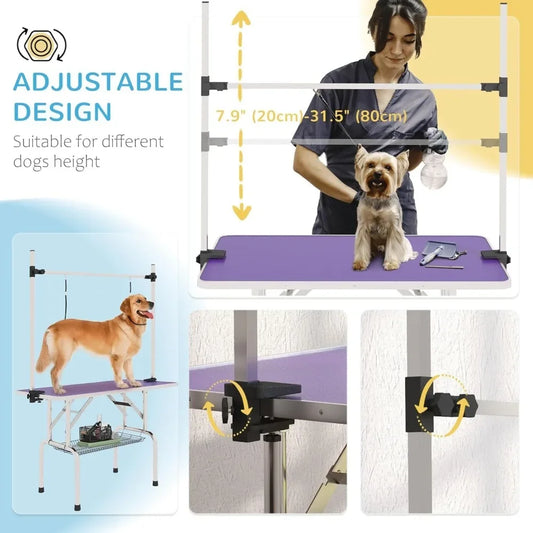 Portable Collapsible Dog Grooming Table for Professional Pet Baths