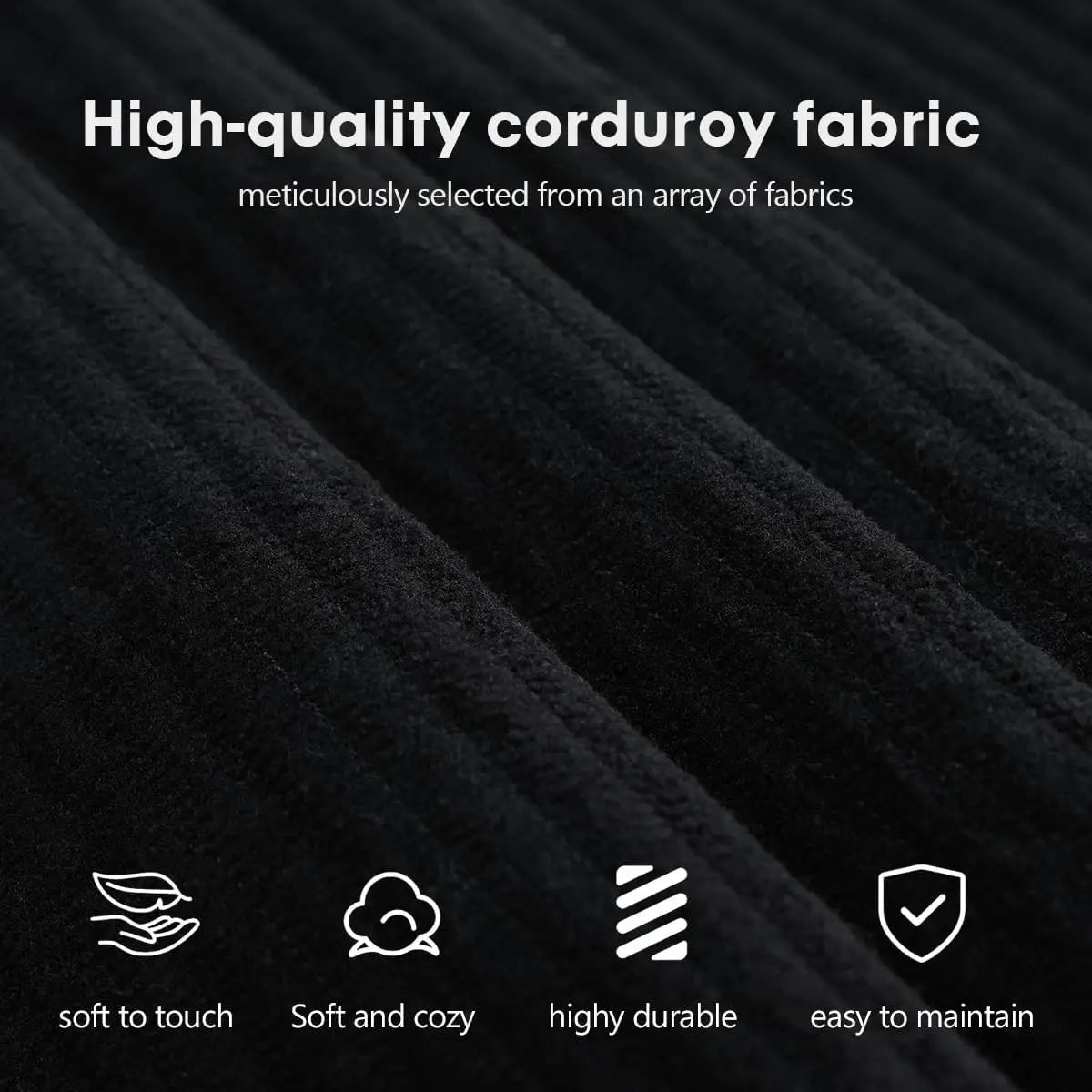 Corduroy Convertible Sofa Bed Modern Frameless Style