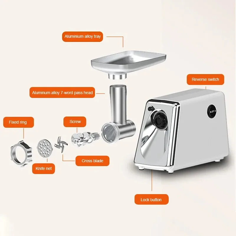 Heavy Duty Electric Meat Grinder With Blades And Sausage Stuffer