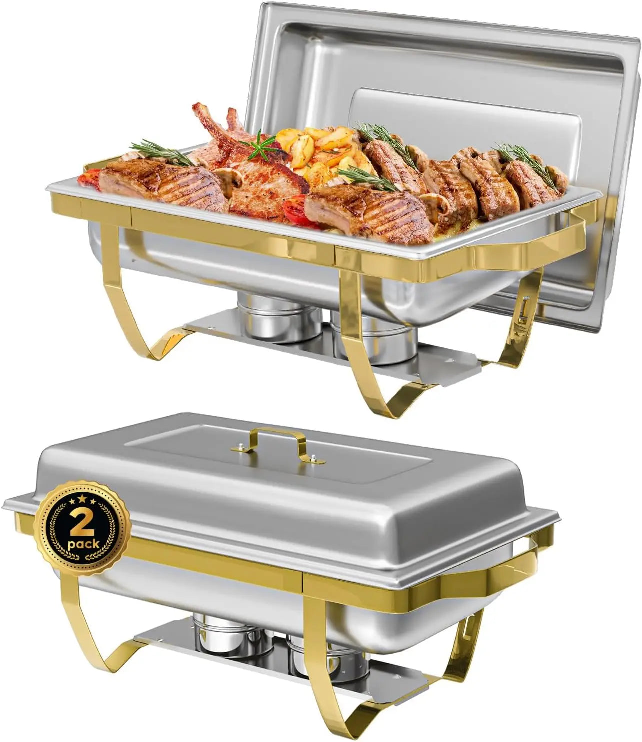 Stainless Steel Chafing Dishes Buffet Set For Catering And Events