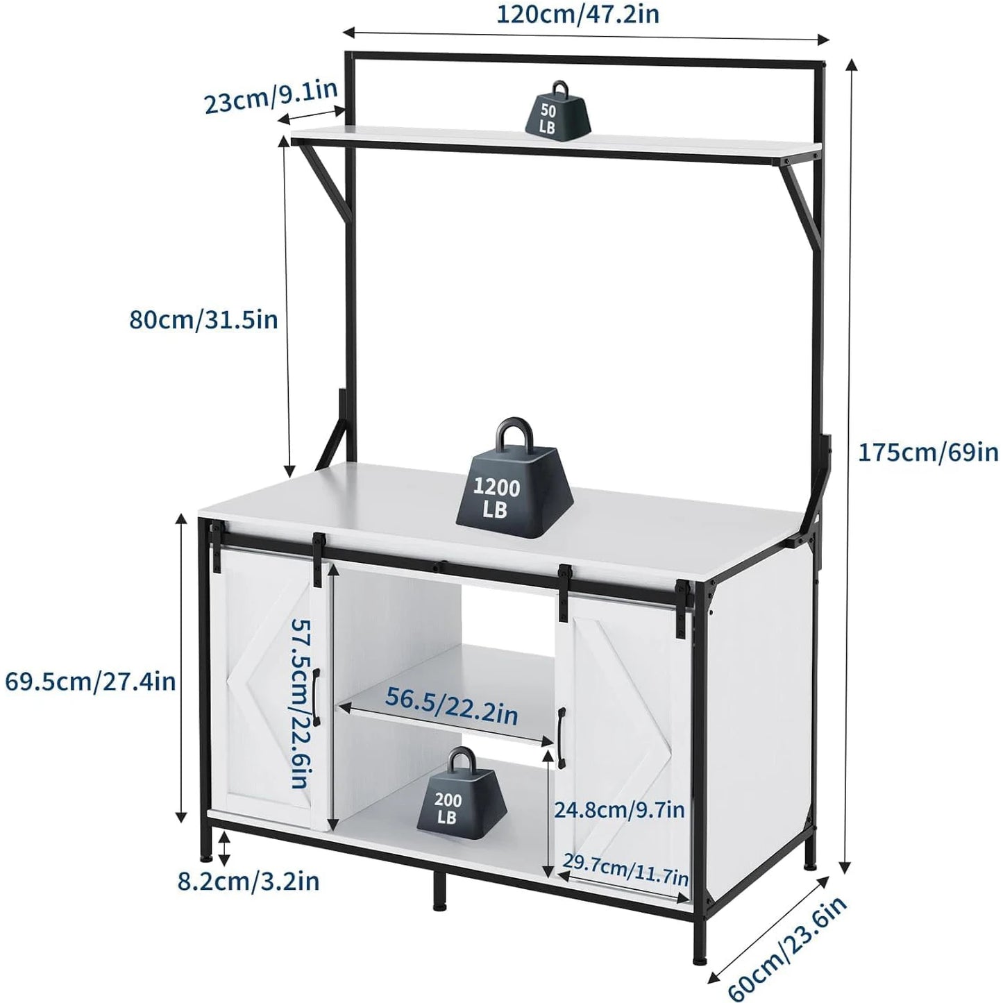 Heavy Duty Reptile Aquarium Stand With USB Power Outlet Terrarium