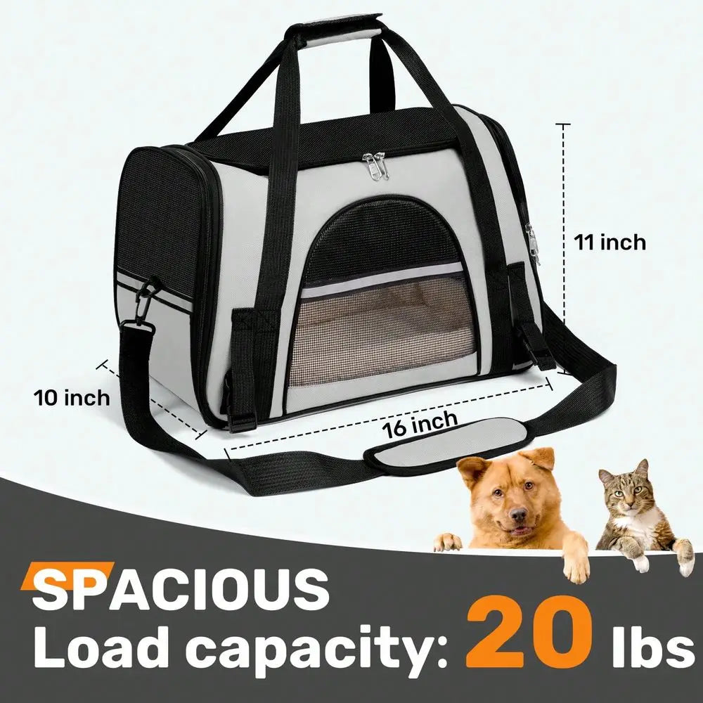 Foldable Soft-Sided Pet Carrier – Up to 20 lbs