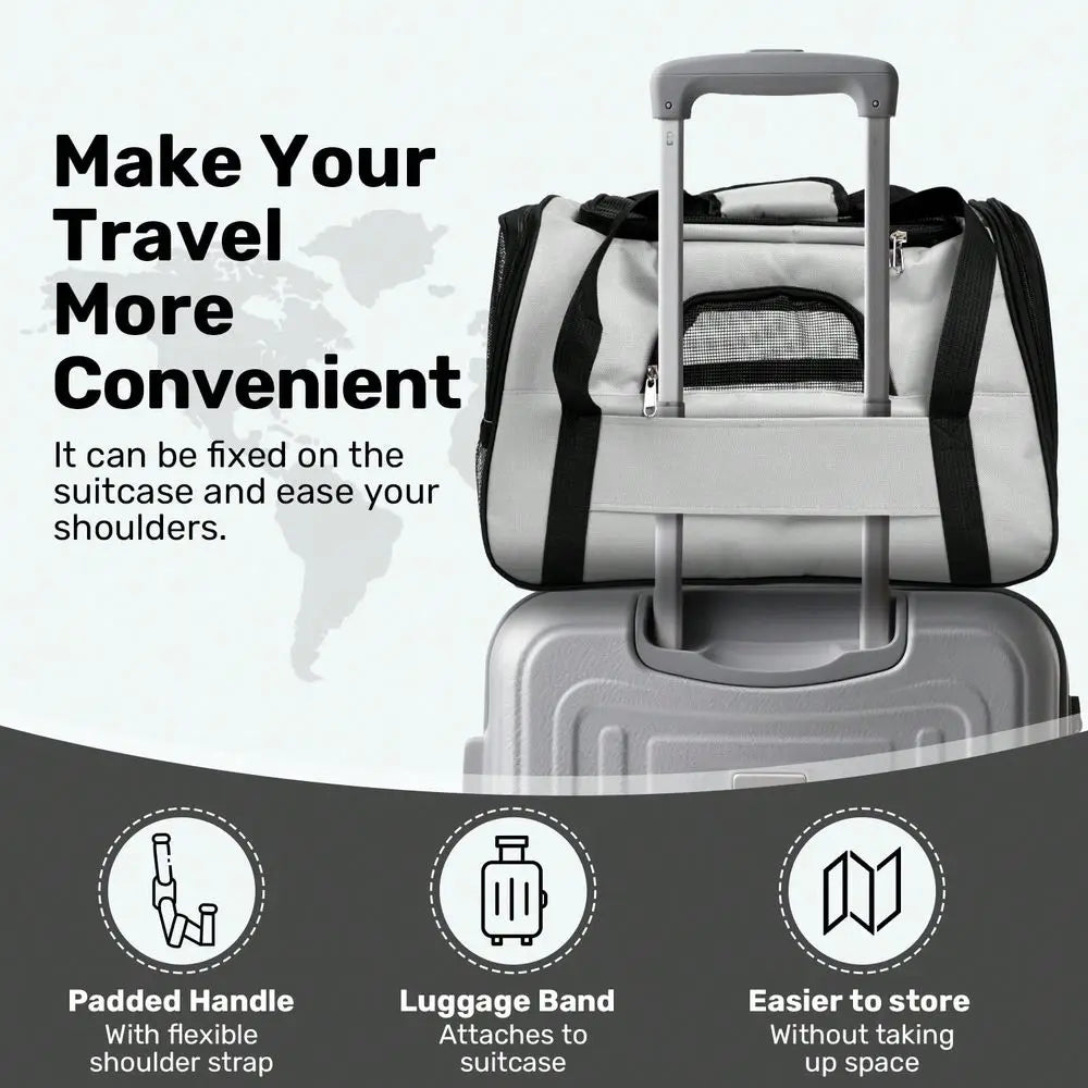 Foldable Soft-Sided Pet Carrier – Up to 20 lbs