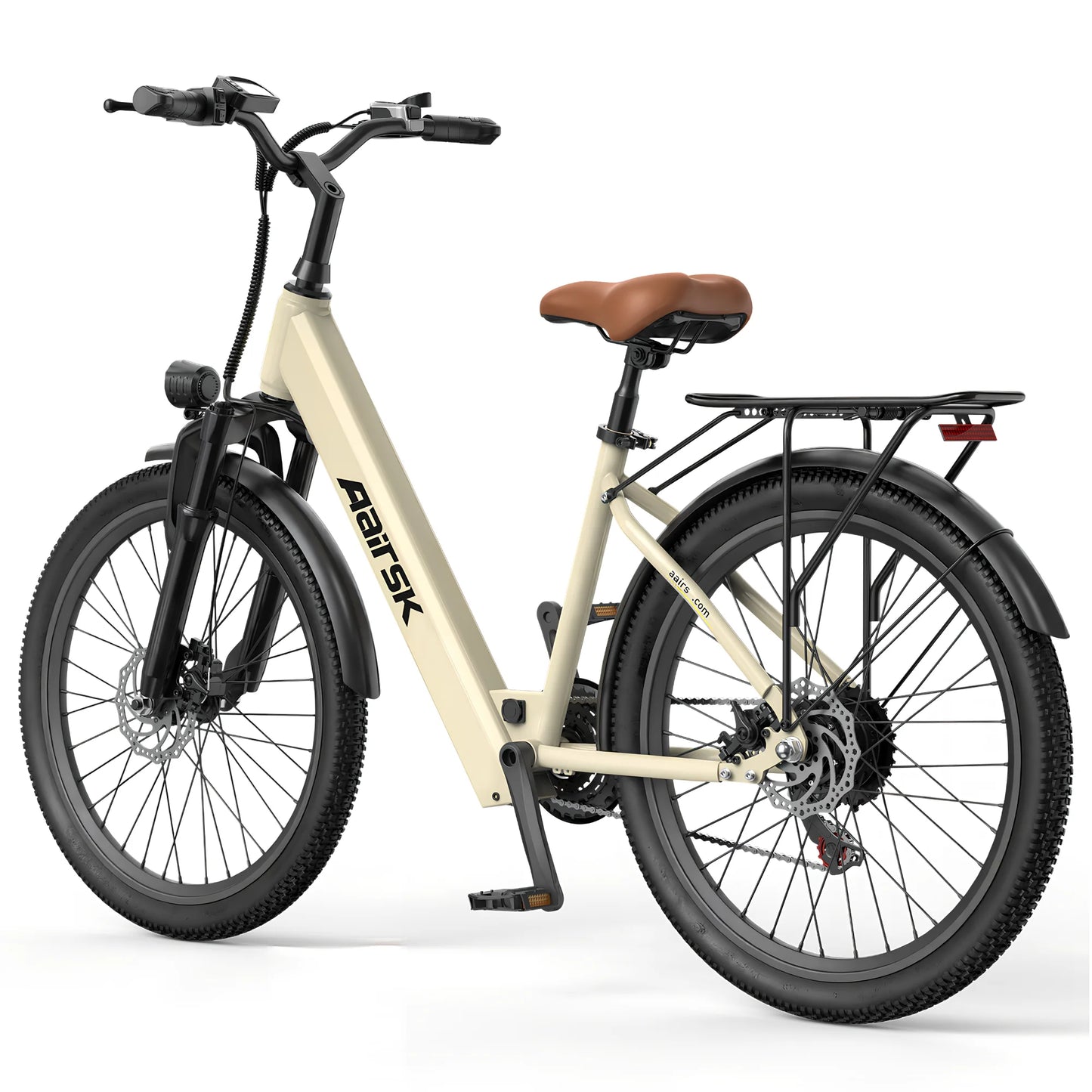 Electric Bike Adults 40Miles 23MPH Commuting Electric Mountain Bike 468Wh Lithium Battery,7-Speed,24" Tire Front Fork Suspensio