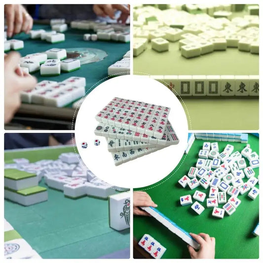 Portable Mini Mahjong Set For Travel And Camping Fun