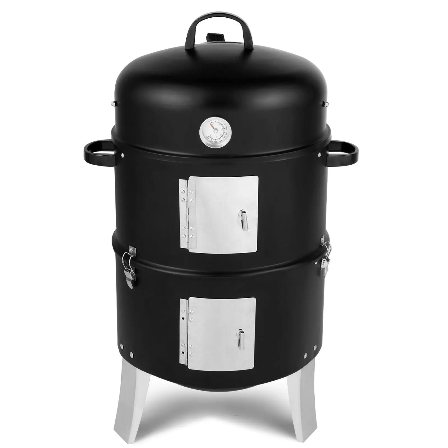 Vertical Charcoal Smoker & BBQ Grill with Dual Cooking Grates