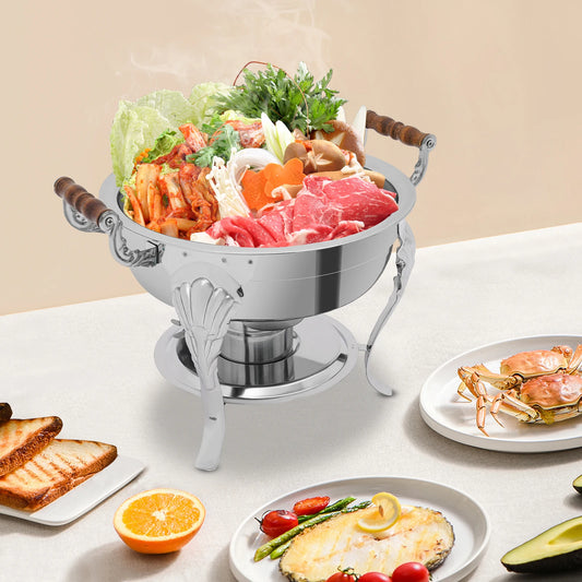 Round Stainless Steel Chafing Dish For Elegant Buffet Catering