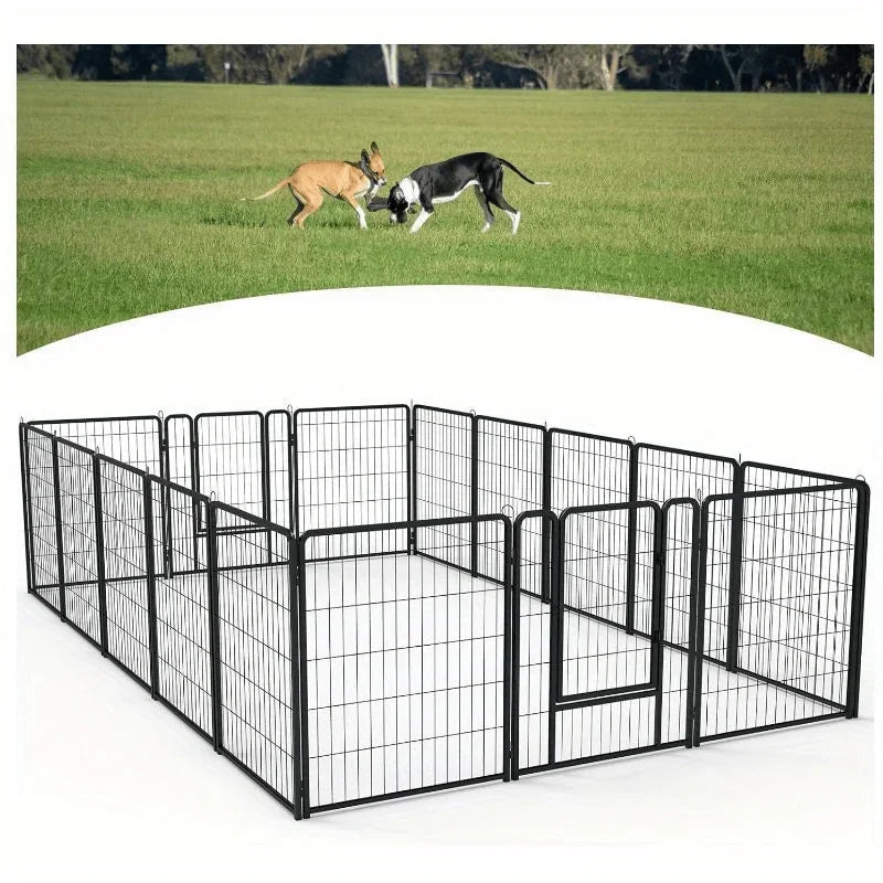 Heavy Duty Metal Dog Fence Portable Foldable Pet Playpen