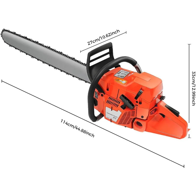 Gas Powered Chainsaw For Wood Cutting And Yard Work
