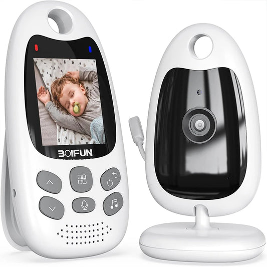 BOIFUN 480P Baby Monitor Camera, Video Baby Phone, Night Vision, VOX, Two-Way Communication, Temperature Sensor, Rechargeable
