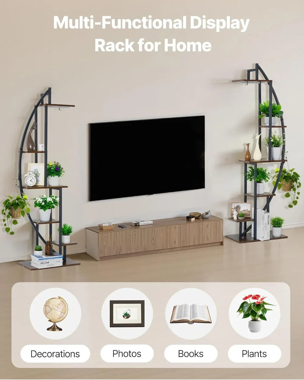 Six Tier Plant Stand With Grow Lights for Living Room