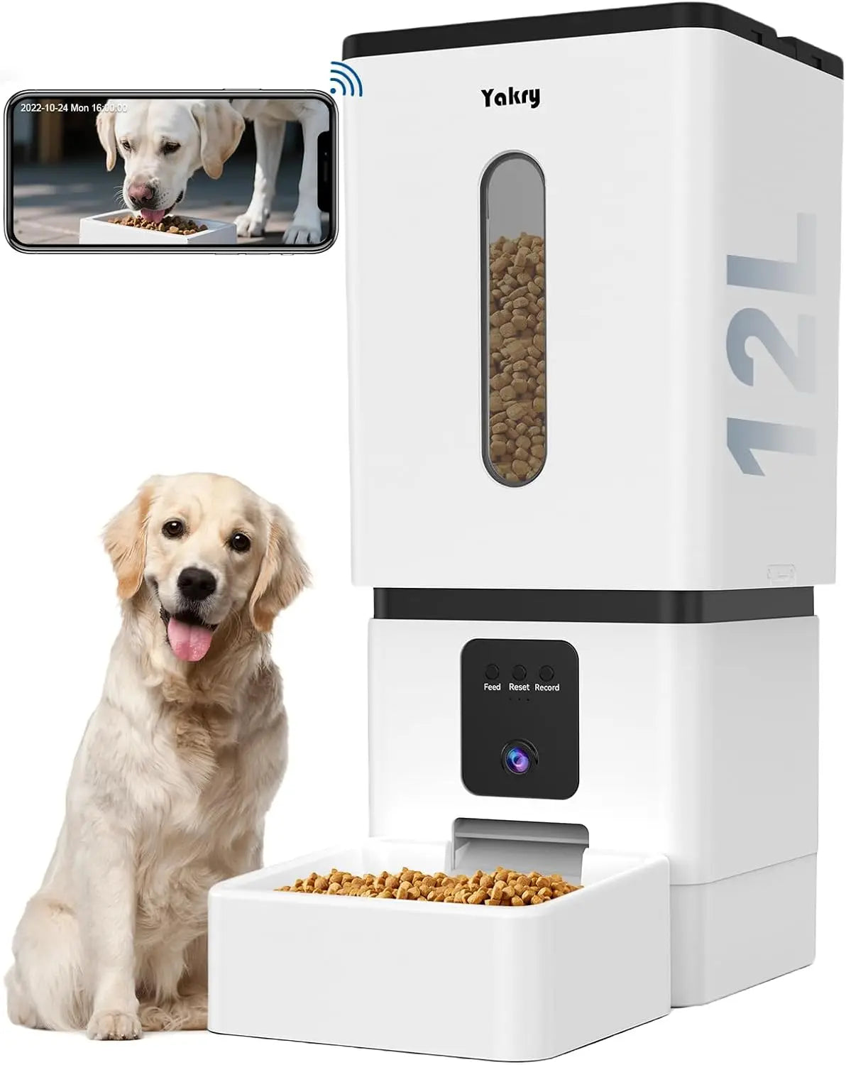 Smart Automatic Dog Feeder With Camera And WiFi App Control