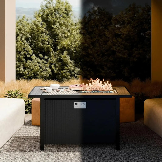 Propane Fire Pit Table With 50000 BTU Patio Dining