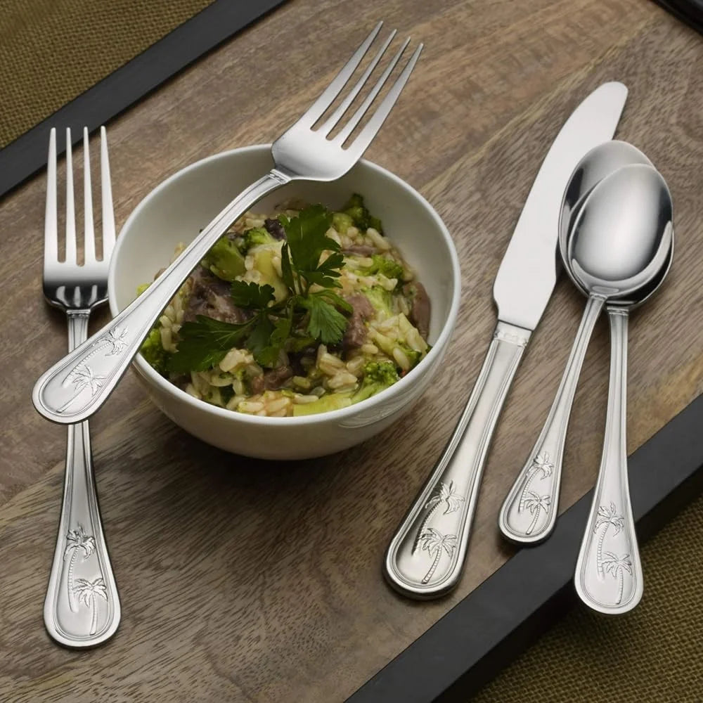 Palm Breeze Flatware Set for Tropical Themed Dining