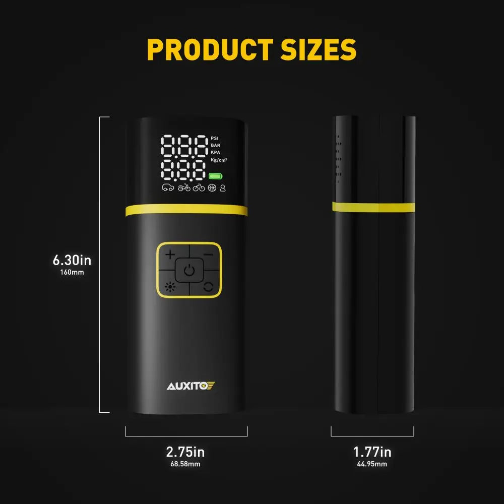 AUXITO Car Jump Starter Air Pump Power Bank Lighting Portable Air Compressor 4 In 1 Cars Battery Starters Auto Tyre Inflator