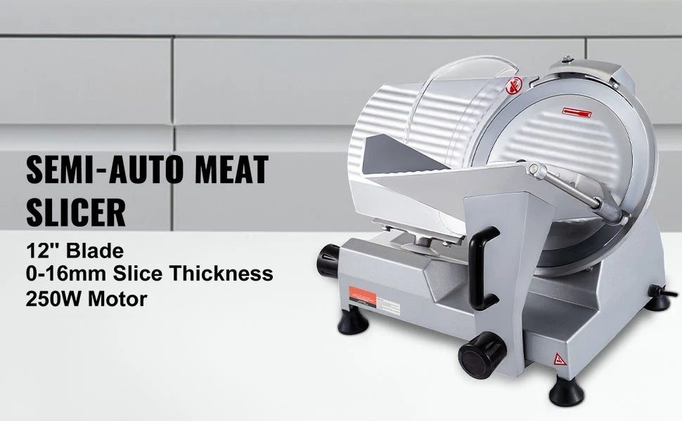 320W Commercial Meat Slicer Electric Deli Food Slicer for Meats