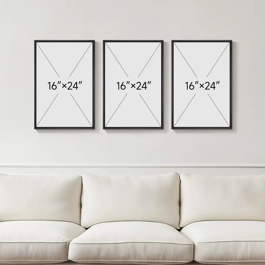 Abstract Triptych Wall Art Set Of 3 Canvas Prints Interiors