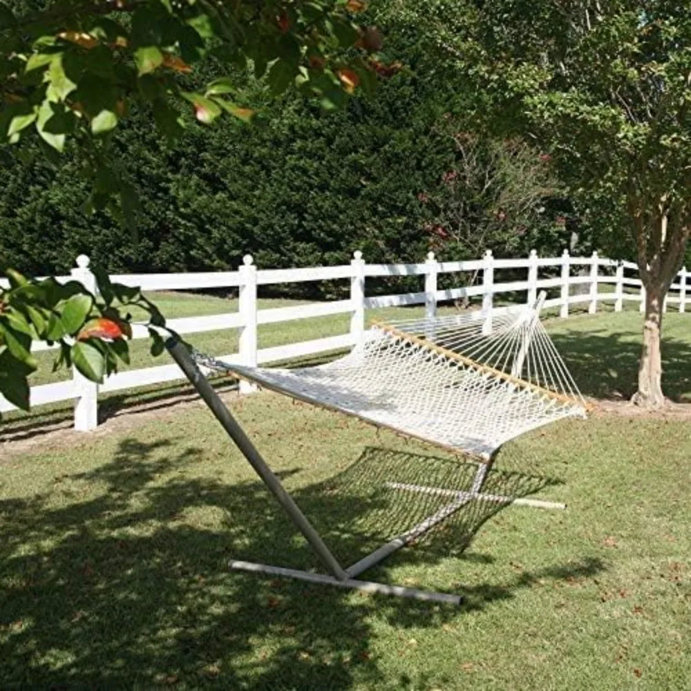 Original 13OC Original Deluxe Cotton Rope Hammock Handcrafted in The USA, Accommodates 2 People