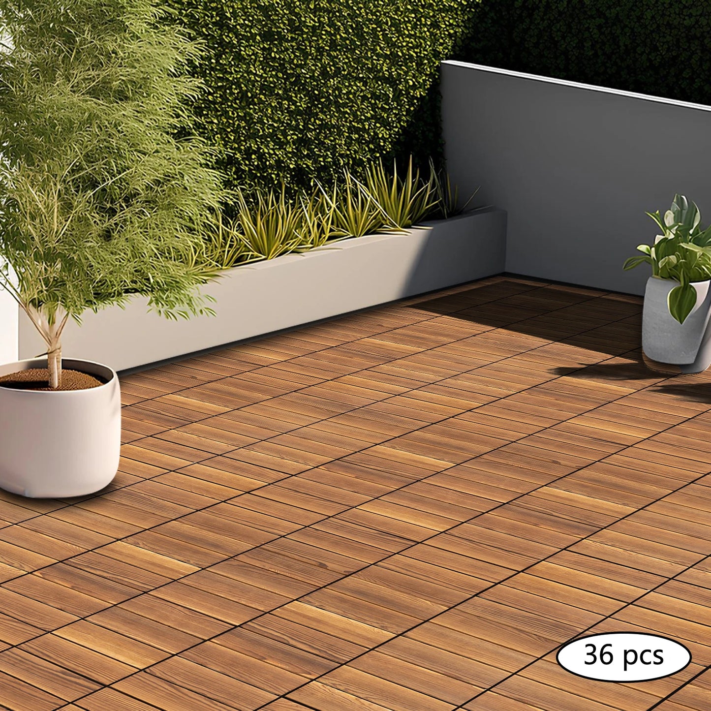 Camphor Wood Floor Tiles Interlocking Terrace Living Rooms And Gardens