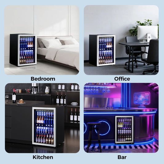 Digital Beverage Refrigerator With Adjustable Temperature For Home Bar